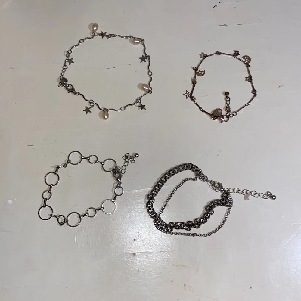 4 PACK of silver bracelets - Picture 1 of 5
